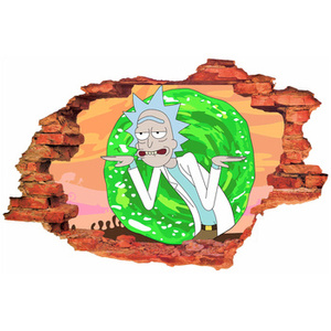 Naklejka na ścianę Rick i Morty mina na paździerza 90 cm na 60 cm