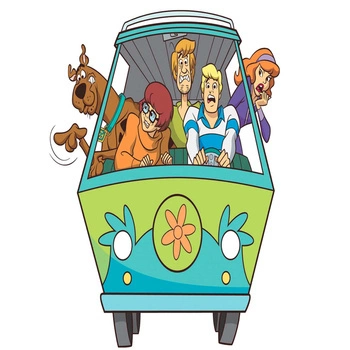 Naklejka na ścianę SCOOBY DOO podróż 90 cm na 60 cm