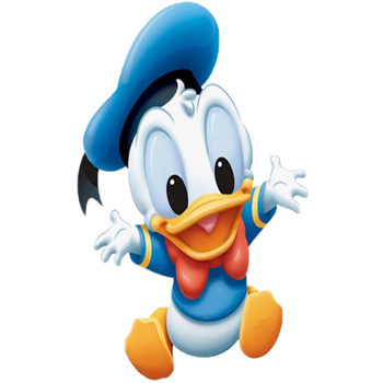 Naklejka na ścianę Kaczor Donald w młodym wieku 90 cm na 60 cm