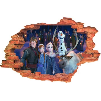 Naklejka na ścianę 3D KRAINA LODU wszyscy patrzą w gwiazdy 60 cm na 90 cm