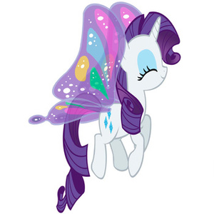 Naklejka na ścianę My Little Pony Kucyki Rarity piękne skrzydła 90 cm na 60 cm