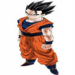 Naklejka na ścianę DRAGON BALL Gohan Mistyczny Super Saiyanin 90 cm na 60 cm