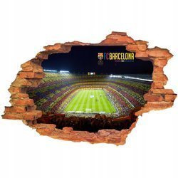 Naklejka na ścianę 3D FC Barcelona Camp Nou mecz w nocy 90 cm na 60 cm