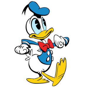 Naklejka na ścianę Kaczor Donald maszeruje 90 cm na 60 cm