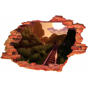Naklejka 3D Minecraft Tory dla dzieci rozmiar 60 cm na 90 cm
