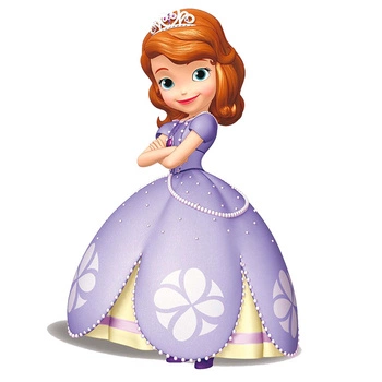 Naklejka na ścianę Jej Wysokość Zosia biała korona na głowie 90 cm na 60 cm