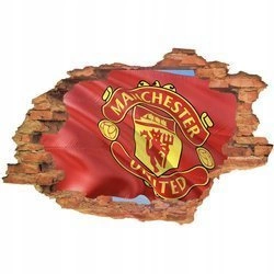 Naklejka na ścianę 3D Manchester United Flaga klubowa