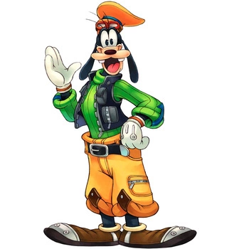 Naklejka na ścianę Goofy ubrany na safari 90 cm na 60 cm
