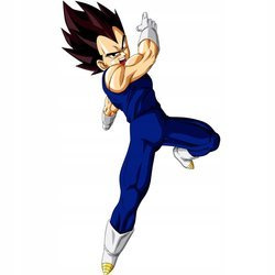 Naklejka na ścianę DRAGON BALL Vegeta wyprowadza cios 90 cm na 60 cm