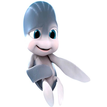 Naklejka na ścianę ŻÓŁWIK SAMMY wesoły 90 cm na 60 cm