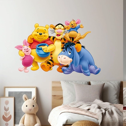 Naklejka na ścianę Kubuś Puchatek i Przyjaciele Disney