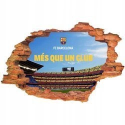 Naklejka na ścianę 3D FC Barcelona więcej niż klub 90 cm na 60 cm