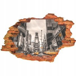 Naklejka na ścianę 3D Nowy York dzielnica w kolorach szarości 90 cm na 60 cm