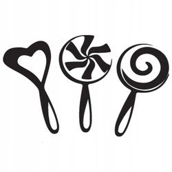 Naklejka na ścianę Do Kuchni lizaki 75 cm na 45 cm