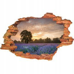 Naklejka na ścianę 3D Krajobraz pola lawendowe 90 cm na 60 cm