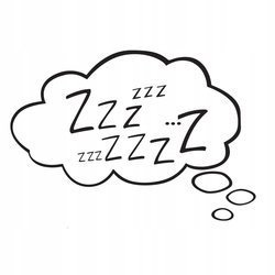 Naklejka na ścianę cytat napis Do sypialni chmurka ZzZzzZ 75 cm na 45 cm