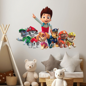 Naklejka na ścianę Psi Patrol wszystkie pieski z Alexem 90 cm na 60 cm