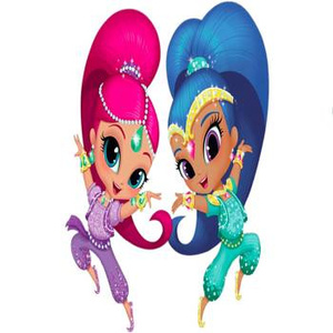 Naklejka na ścianę SHIMMER I SHINE wesoło podskakujące 90 cm na 60 cm