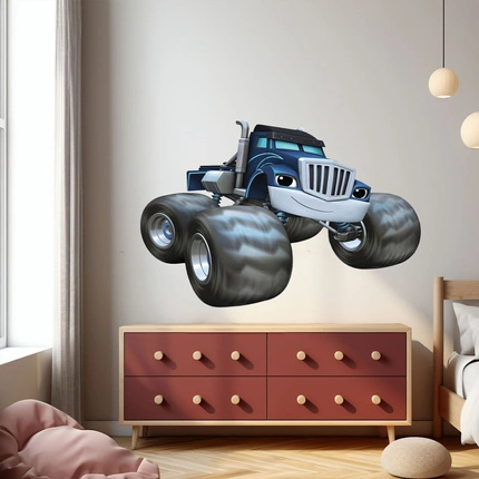 Naklejka na ścianę Blaze i Mega Maszyny Darington 90 cm na 60 cm