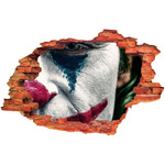 Naklejka na ścianę 3D JOKER twarz z bliska 90 cm na 60