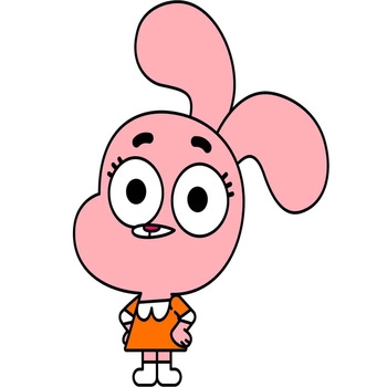 Naklejka na ścianę Niesamowity świat Gumballa Anais 90 cm na 60 cm