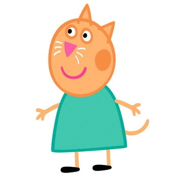 Naklejka na ścianę Świnka Peppa Kot Candy 90 cm na 60 cm