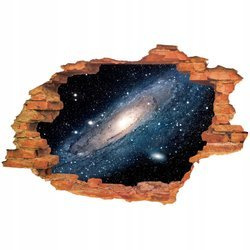 Naklejka na ścianę 3D Kosmos galaktyka spiralna 90 cm na 60 cm