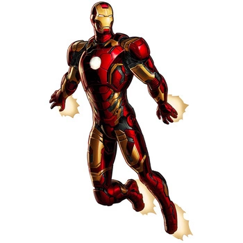 Naklejka na ścianę IRON MAN z dopalaczami 90 cm na 60 cm