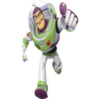 Naklejka na ścianę Toy Story Buzz biegnie do Ciebie 90 cm na 60 cm