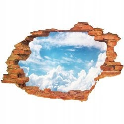 Naklejka na ścianę 3D Niebo chmury kłębiaste 90 cm na 60 cm