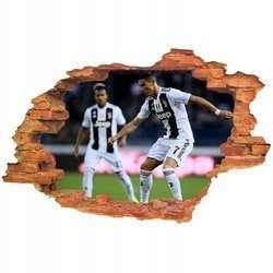 Naklejki na ścianę 3D Juventus Ronaldo podaje 90 cm na 60 cm