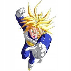 Naklejka na ścianę DRAGON BALL Trunks super saiyan 2 90 cm na 60 cm