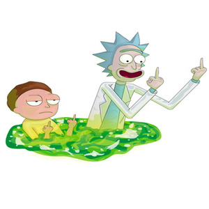 Naklejka na ścianę Rick i Morty pozdrawiają z teleportu 90 cm na 60 cm