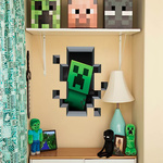 Naklejka 3D Minecraft Creeper 60 cm na 90 cm