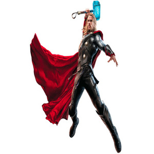 Naklejka na ścianę THOR błękitny młot 90 cm na 60 cm