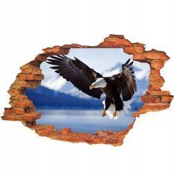 Naklejka na ścianę 3D Orzeł w krajobrazie ze śnieżnymi szczytami 90 cm na 60 cm