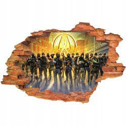 Naklejka na ścianę 3D CS Counter Strike cała ekipa 90 cm na 60 cm