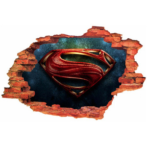 Naklejka na ścianę 3D SUPERMAN herb 90 cm na 60 cm