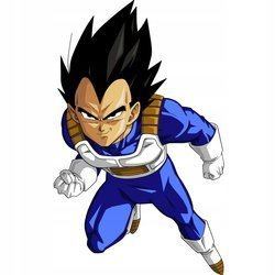 Naklejka na ścianę DRAGON BALL Vegeta leci 90 cm na 60 cm