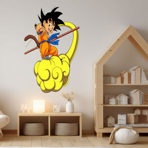 Naklejka na ścianę DRAGON BALL młody Goku na chmurce 90 cm na 60 cm