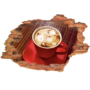 Naklejka na ścianę 3D Kawa rodzinna 90 cm na 60 cm