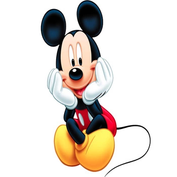 Naklejka na ścianę MYSZKA MIKI siedzi 90 cm na 60 cm