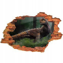 Naklejka na ścianę 3D DINOZAUR iguanodon inaczej ząb legwana 90 cm na 60 cm