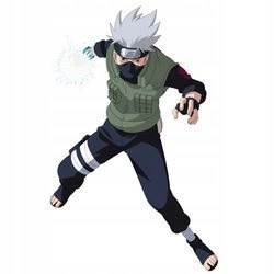 Naklejka na ścianę Naruto Kakashi Hatake w akcji 90 cm na 60 cm