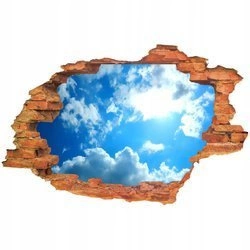 Naklejka na ścianę 3D Niebo słońce przedzierające się przez chmury 90 cm na 60 cm