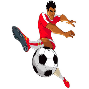 Naklejka na ścianę SUPA STRIKAS Shaker uderza w piłkę 90 cm na 60 cm