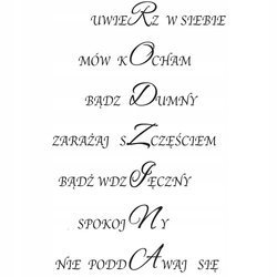Naklejka na ścianę cytat napis RODZINA bądź dumny 75 cm na 45 cm