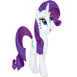 Naklejka na ścianę My Little Pony Kucyki Rarity Klejnot Szczodrości 90 cm  na 60 cm