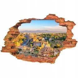 Naklejka na ścianę 3D Rzym malowniczy krajobraz wiecznego miasta 90 cm na 60 cm