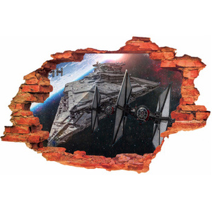 Naklejka na ścianę 3D Star Wars Gwiezdne Wojny sokół millennium 90 cm na 60 cm